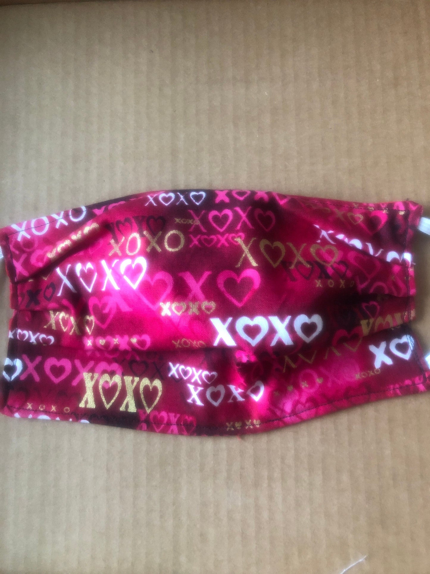Face mask hugs and kisses fabric
