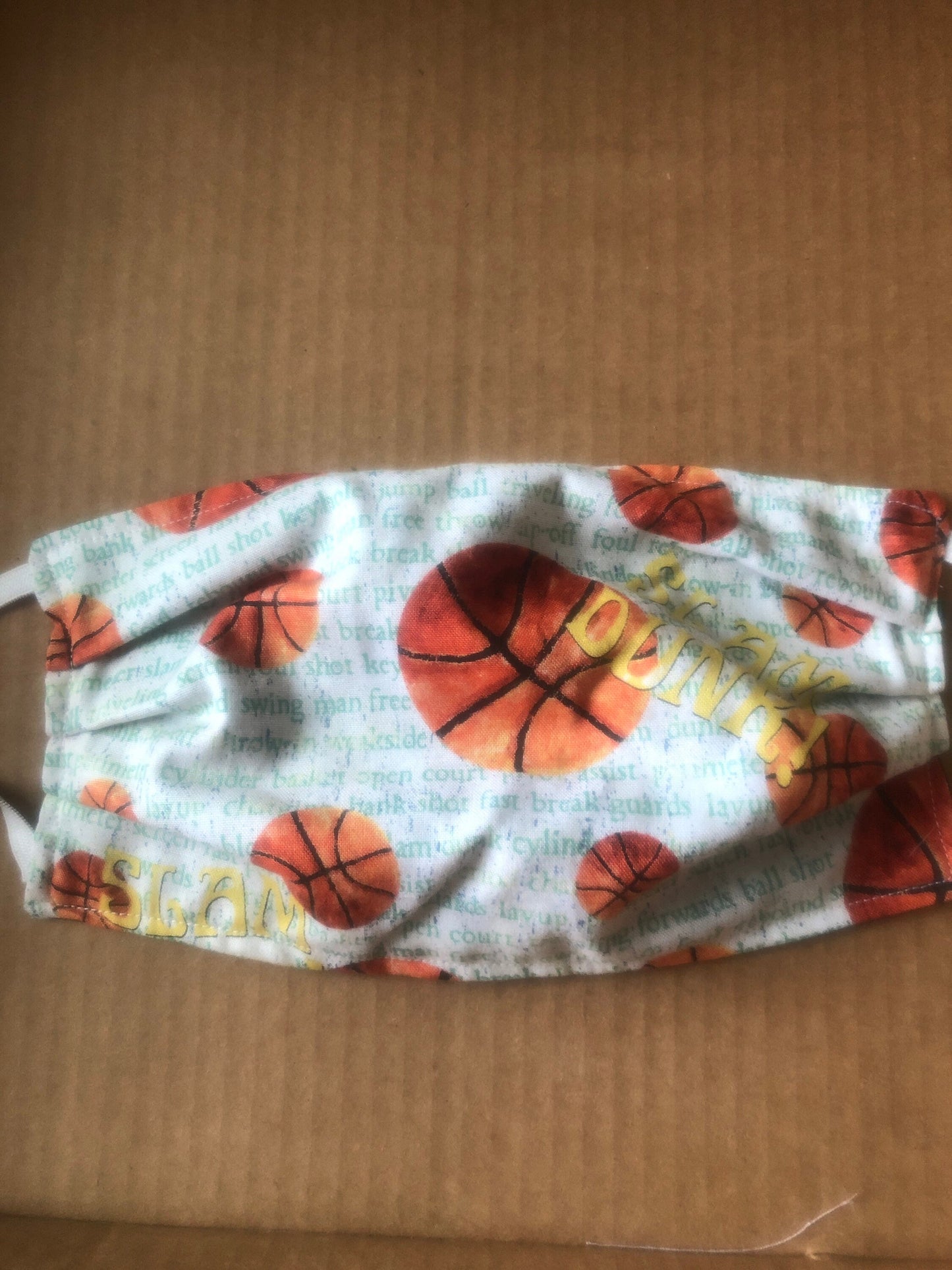 Basketball print face mask