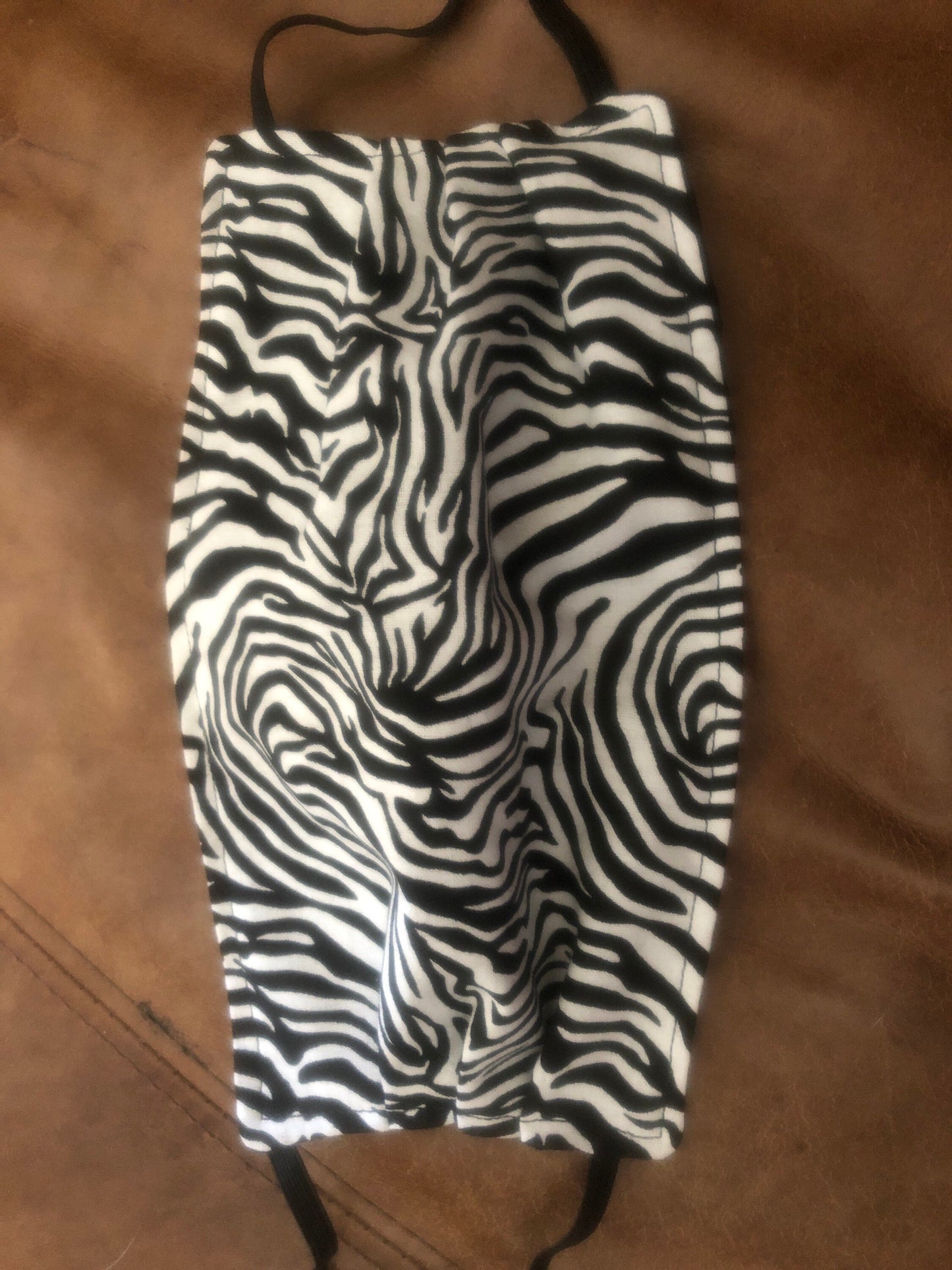 Zebra print face mask