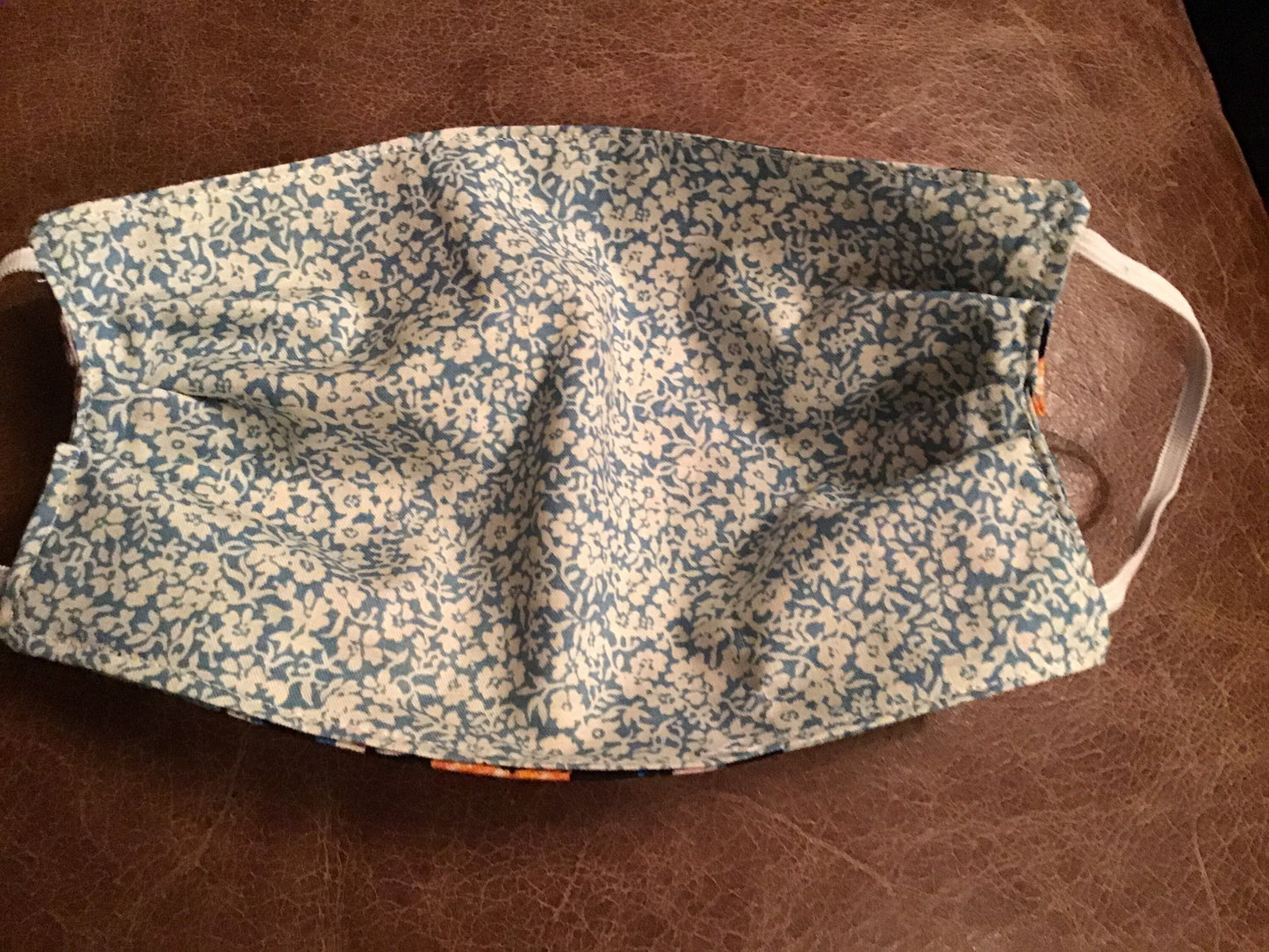 Handmade reversible face mask with butterflies