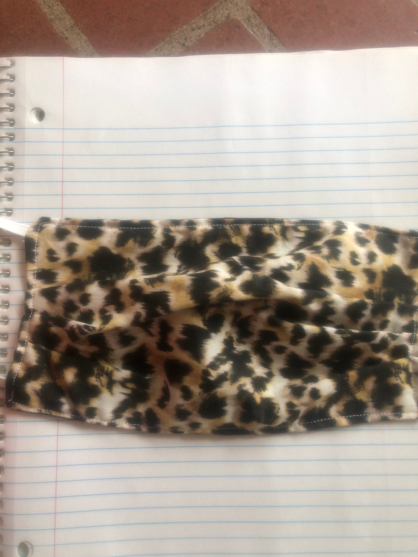 Leopard face mask reversible