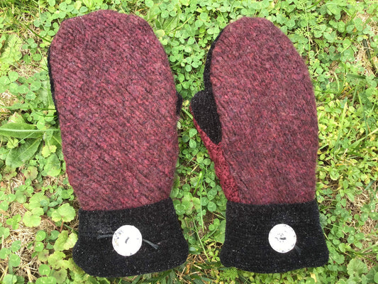 Handmade mittens from sweaters