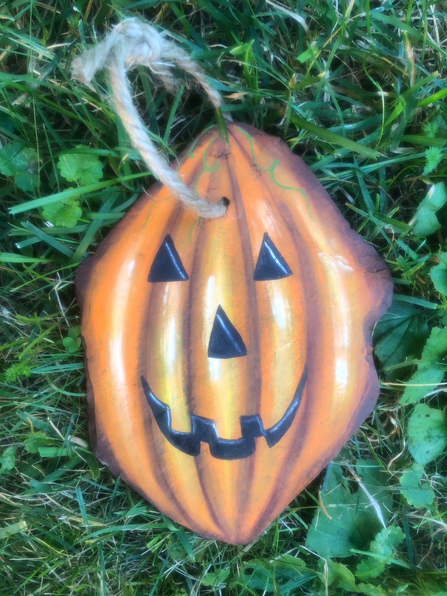 Hand painted pumpkin slate