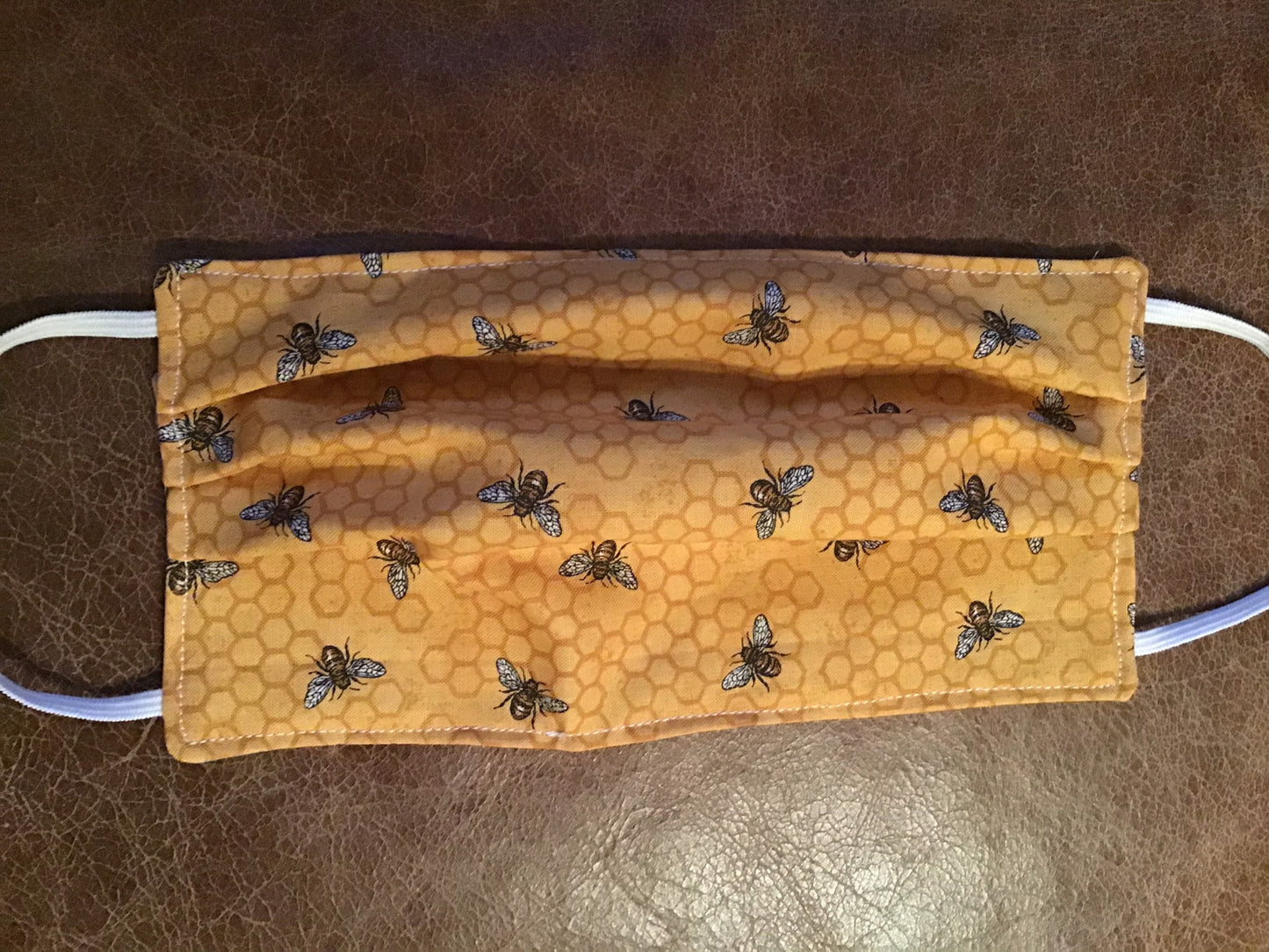 Honey bees handmade reversible face mask